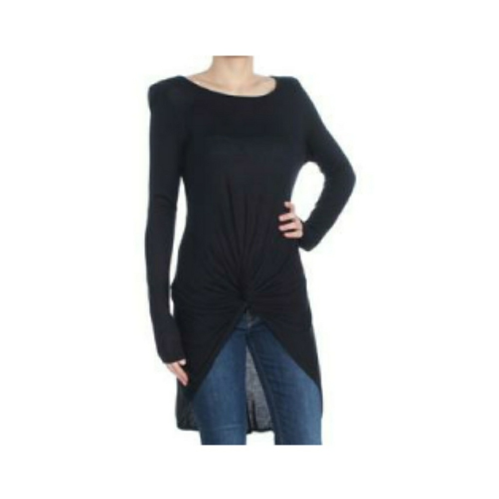 INC International Concepts Black Twist-front top